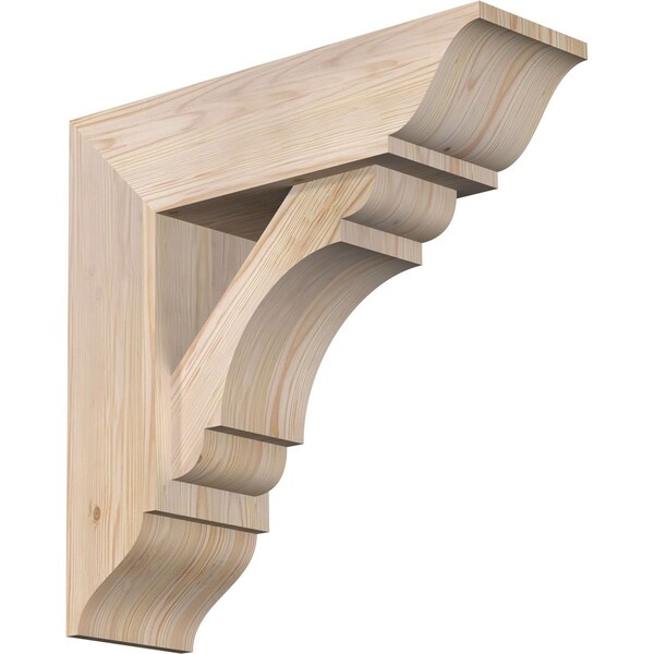 Ekena Millwork Olympic Traditional Smooth Bracket w/ Offset Brace, Douglas Fir, 7 1/2"W x 24"D x 24"H BKT0806X24X24OLY01SDF - main